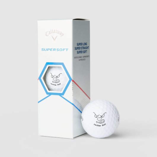 Grumpy Face GIF Golf Balls | Personalized Fun Gift Golfball (Verpackung)