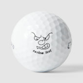 Grumpy Face GIF Golfbälle | Personalisiertes Spaßg (Vorderseite)