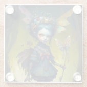 Grumpy Fairy Pixie Fantasy Art Glasuntersetzer (Rückseite)