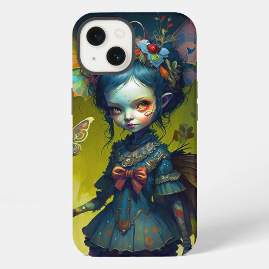 Grumpy Fairy Pixie Fantasy Art iPhone Hülle (Rückseite)