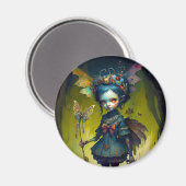 Grumpy Fairy Pixie Fantasy Art Magnet (Vorderseite/Rückseite)