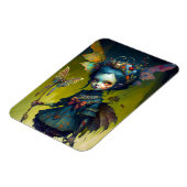 Grumpy Fairy Pixie Fantasy Art Magnet (Linke Seite)