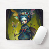 Grumpy Fairy Pixie Fantasy Art Mousepad (Mit Mouse)