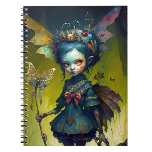 Grumpy Fairy Pixie Fantasy Art Notizblock