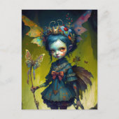 Grumpy Fairy Pixie Fantasy Art Postkarte (Vorderseite)