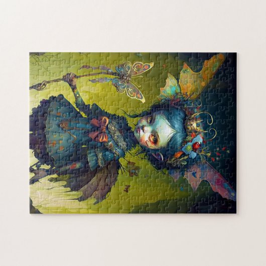 Grumpy Fairy Pixie Fantasy Art Puzzle (Horizontal)