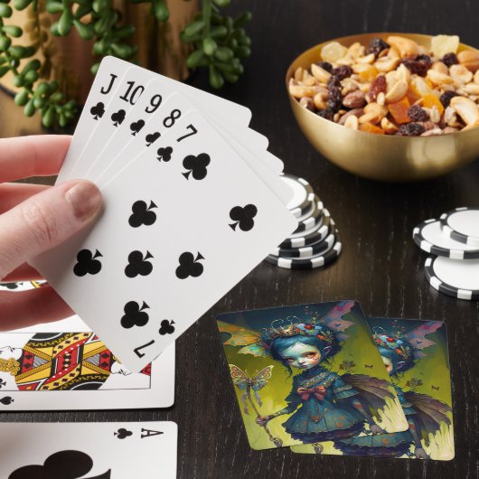 Grumpy Fairy Pixie Fantasy Art Spielkarten (In Situ)