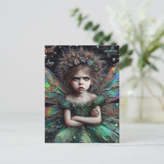 Grumpy Fairy Postkarte (Stehend Vorderseite)