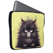 GRUMPY FLUFFY WENIG SCHWARZ KITTEN LAPTOPSCHUTZHÜLLE (Vorne Rechts)