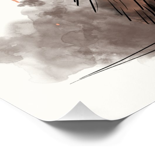 Grumpy Fox Poster (Ecke)