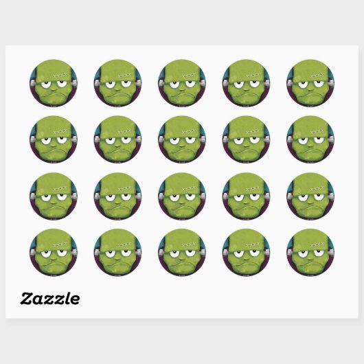Grumpy Frankenstein Halloween Stickers (Blatt)