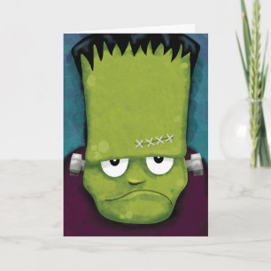 Grumpy Frankenstein   Happy Halloween Card Karte