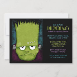 Grumpy Frankensteins Monster-Halloween-Party Einladung