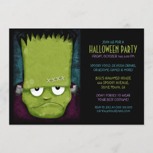 Grumpy Frankensteins Monster-Halloween-Party Einladung