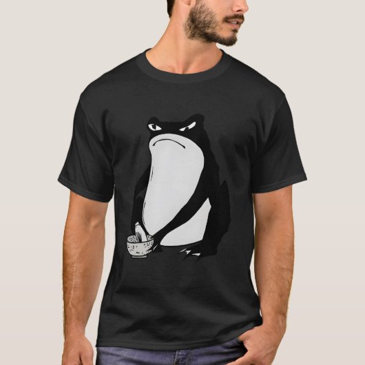 Grumpy Frog Drawing Japanese By Matsumoto Hoji T-Shirt (Vorderseite)