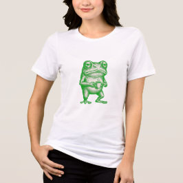 Grumpy Frog Kaffee Montagmorgen Lustig Vintage  Tri-Blend Shirt