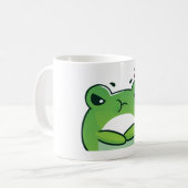 Grumpy Frog Kaffeetasse – Süße lustige Froschtasse (Vorderseite Links)