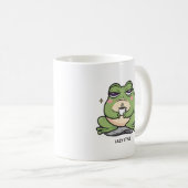 Grumpy Frog mit einer winzigen Tasse Kaffee (VorderseiteRechts)