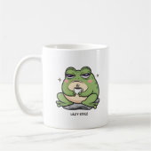 Grumpy Frog mit einer winzigen Tasse Kaffee (Links)