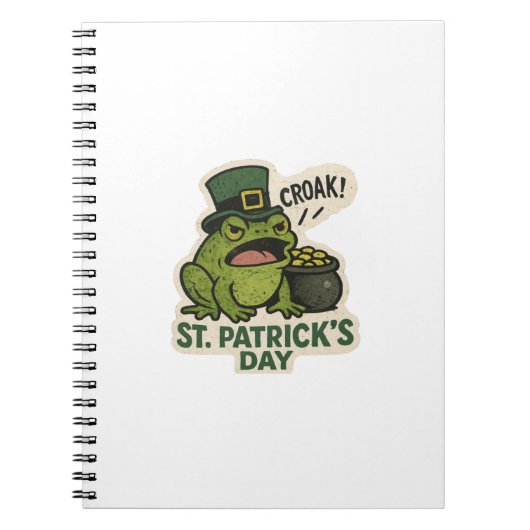 Grumpy Frog St.Patrick's Day Notizblock (Vorderseite)