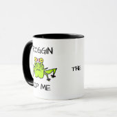 Grumpy Frog Weird Cartoon Creature Tasse (Vorderseite Links)