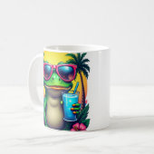 Grumpy Frog Y2K Klapphandy Slushy Vaporwave Tropi Kaffeetasse (Vorderseite Links)