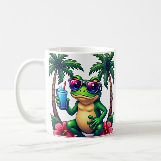 Grumpy Frog Y2K Vaporwave - Zufällige Ahh-Frosch-E Kaffeetasse (Links)