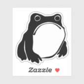 Grumpy Frog zeichnete japanische Kunst von Matsumo Aufkleber (Blatt)