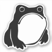 Grumpy Frog zeichnete japanische Kunst von Matsumo Aufkleber (Vorderseite)