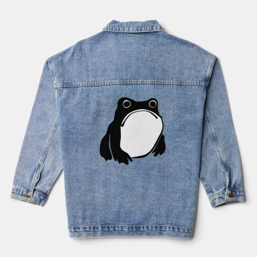 Grumpy Frog zeichnete japanische Kunst von Matsumo Jeansjacke (Rückseite)