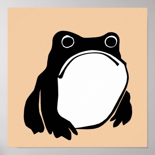 Grumpy Frog zeichnete japanische Kunst von Matsumo Poster (Vorne)