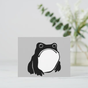 Grumpy Frog zeichnete japanische Kunst von Matsumo Postkarte