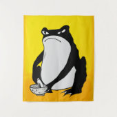 Grumpy Frog zeichnete japanische Kunst von Matsumo Wandteppich (Vorderseite)