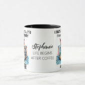 Grumpy Funny Cat Drink Kaffee Zitat Tasse (Zentrum)