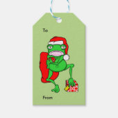 Grumpy Funny Christmas frosch Geschenkanhänger (Vorderseite)