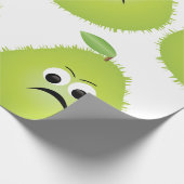 Grumpy Fuzzy Pear Face Funny Fruit Character Geschenkpapier (Ecke)