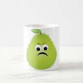 Grumpy Fuzzy Pear Face Funny Fruit Character Kaffeetasse (Mittel)