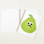 Grumpy Fuzzy Pear Face Funny Fruit Character Planer (Anzeige)