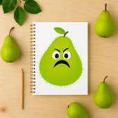 Grumpy Fuzzy Pear Face Funny Fruit Character Planer