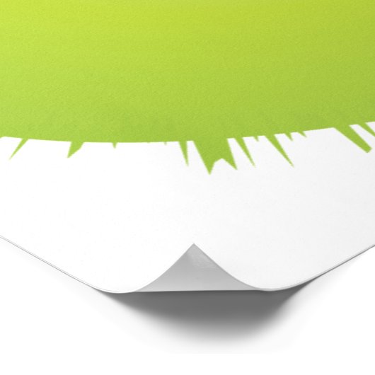 Grumpy Fuzzy Pear Face Funny Fruit Character Poster (Ecke)