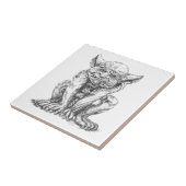 Grumpy Gargoyle Keramik Foto Tile Fliese (Seite)
