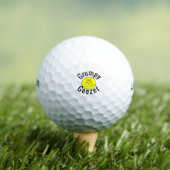 Grumpy Geezer Kleines gebogenes Textlogo Golfball (Insitu T-Shirt)