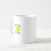 Grumpy Geezer kleines gebogenes Textlogo Kaffeetasse (Vorderseite Links)