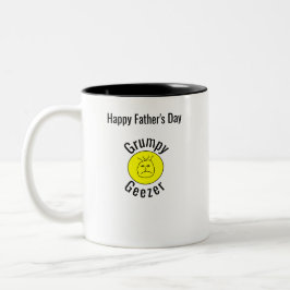 Grumpy Geezer kleines gebogenes Textlogo Zweifarbige Tasse