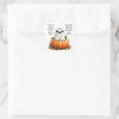 Grumpy Geist Kürbis Halloween Aufkleber (Tasche)