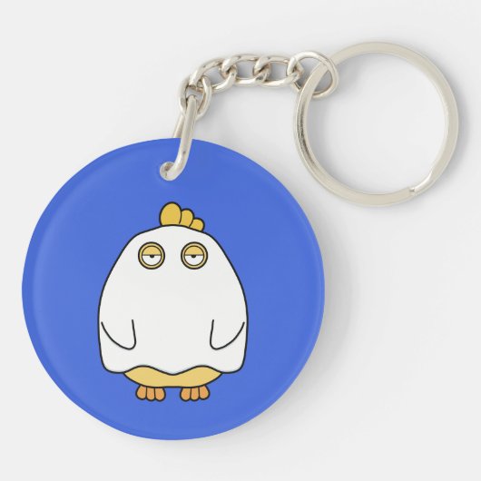Grumpy Ghost Chick Schlüsselanhänger (Rückseite)