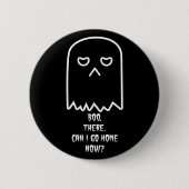 Grumpy Ghost Halloween Button (Vorderseite)