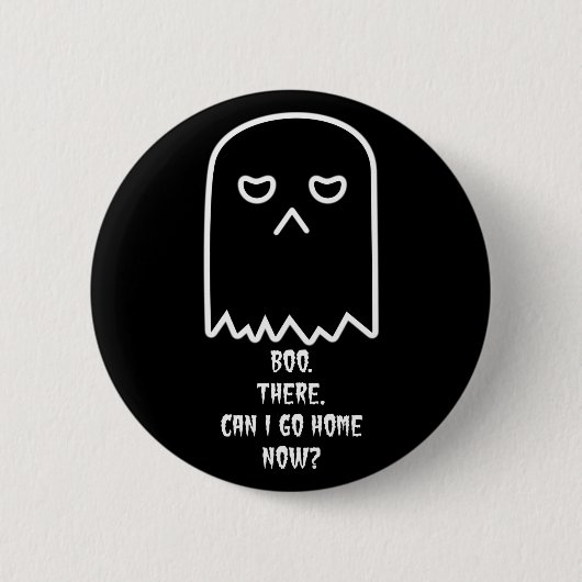 Grumpy Ghost Halloween Button (Vorderseite)