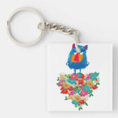 Grumpy Giant on Pastel Blooms Schlüsselanhänger (Vorderseite)