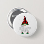 Grumpy Gnome Buffalo Kariert Matching Family Chris Button (Vorne & Hinten)